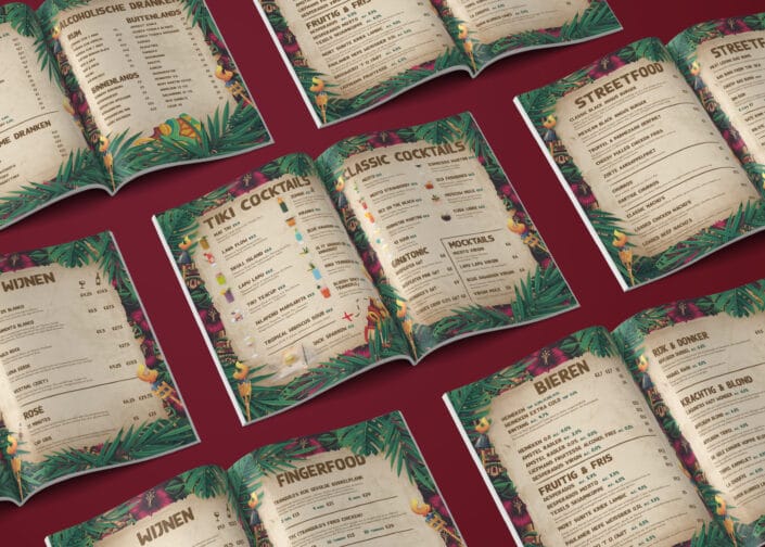 Mockup Tranquilo menukaart